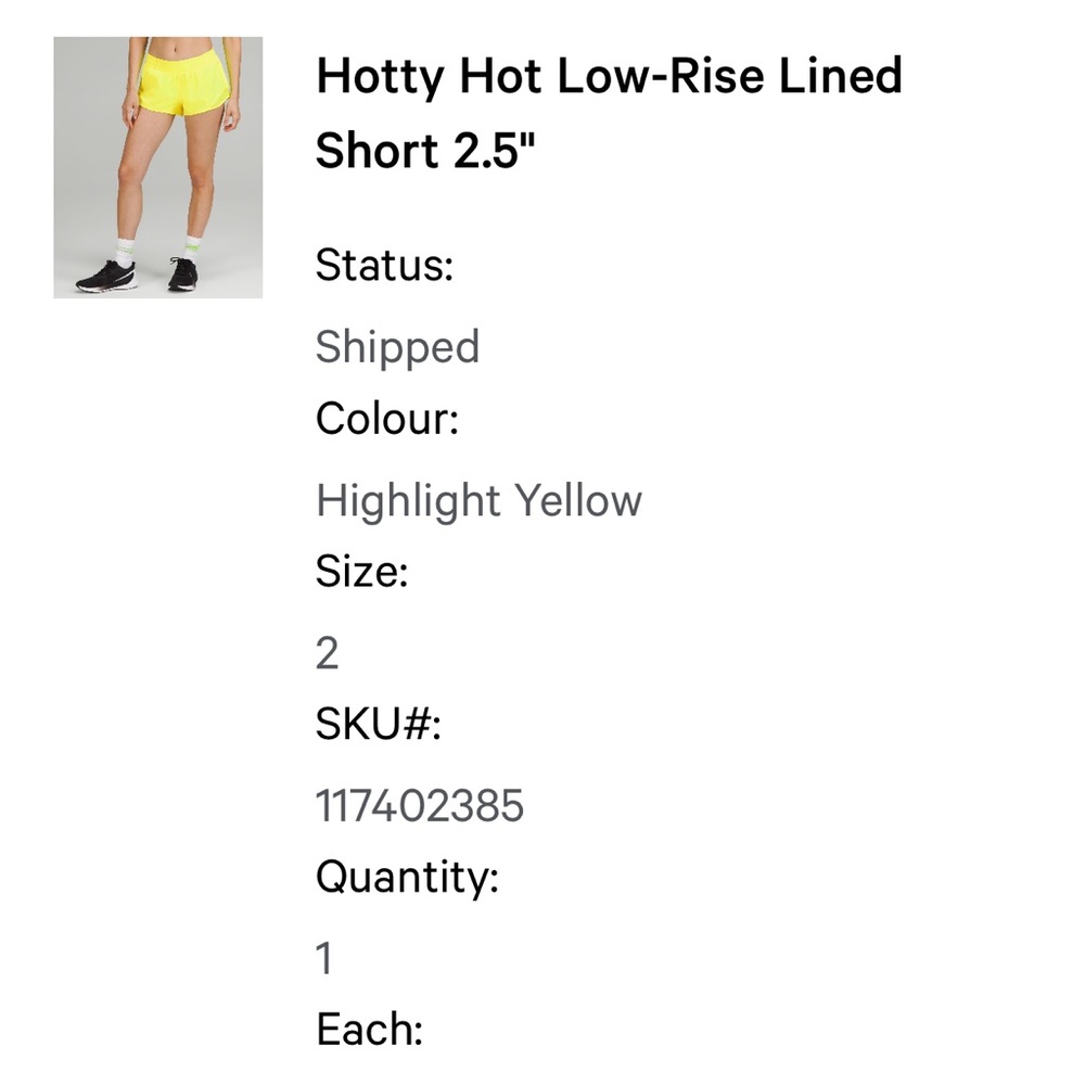 LuluLemon Low Rise Hotty Hot Low Rise 2.5